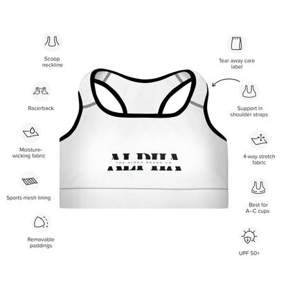 Alpha Brand Bold Padded Sports Bra