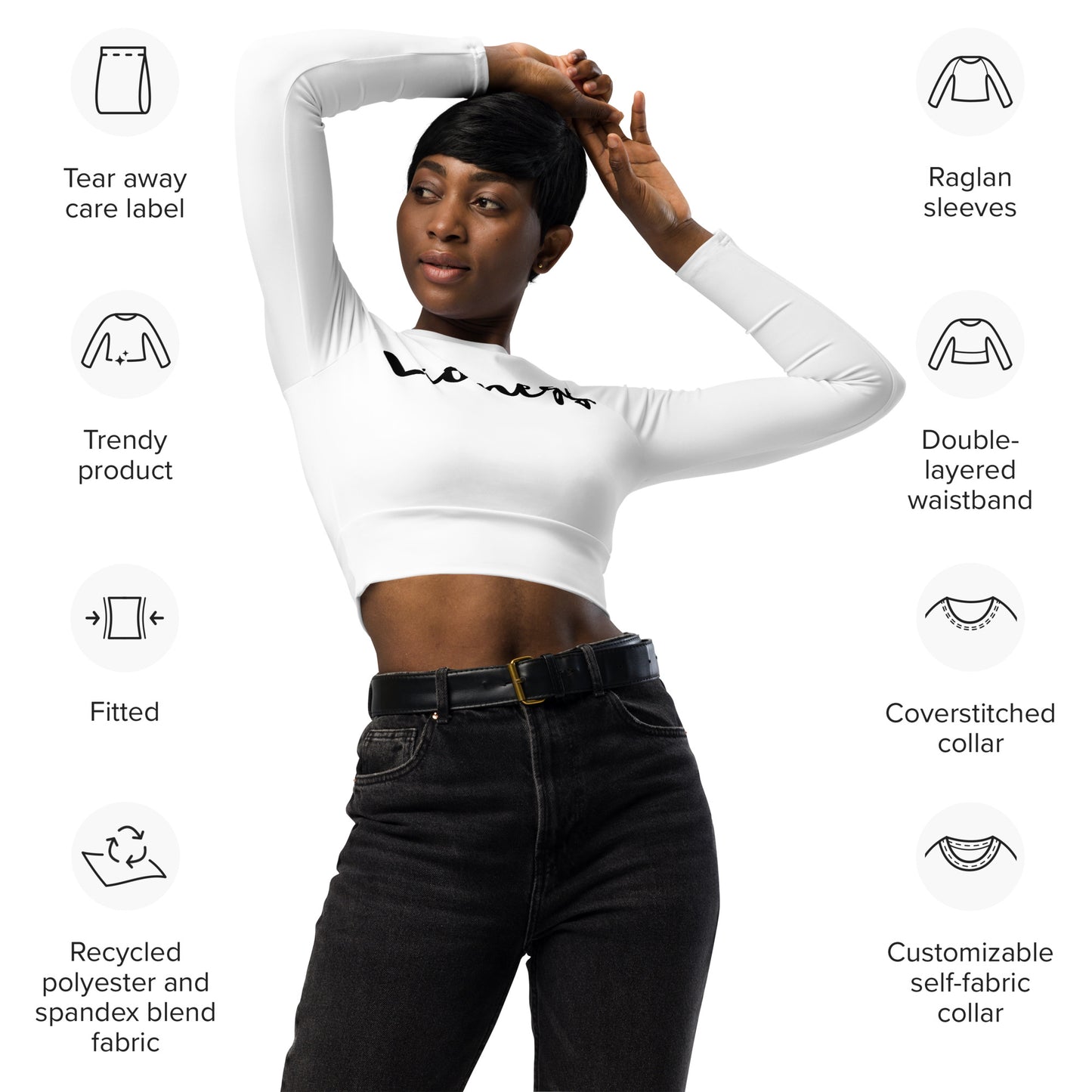 Alpha Lioness Recycled long-sleeve crop top