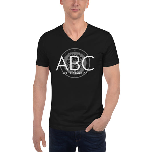 Alpha Clean Look Unisex Short Sleeve V-Neck T-Shirt