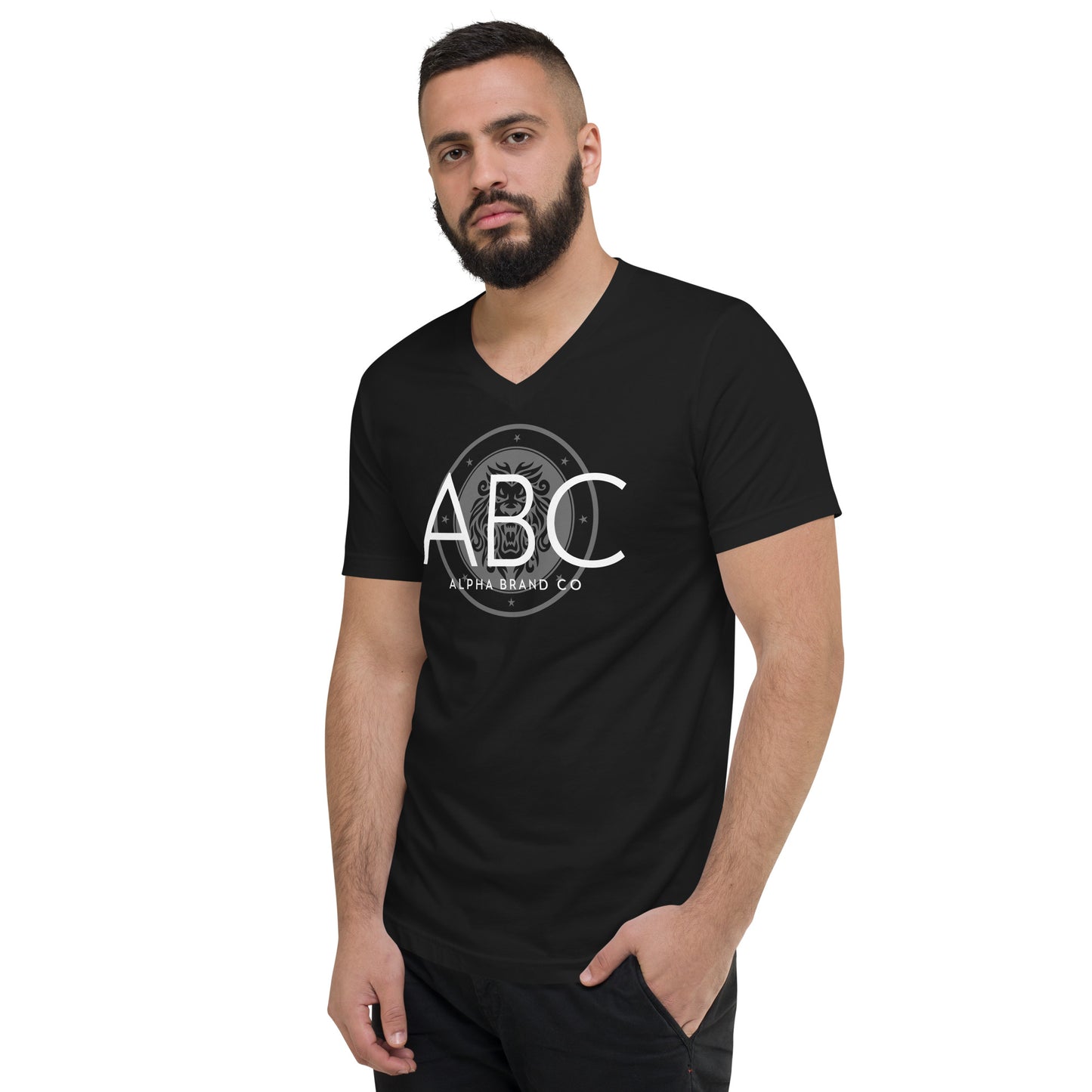 Alpha Clean Look Unisex Short Sleeve V-Neck T-Shirt