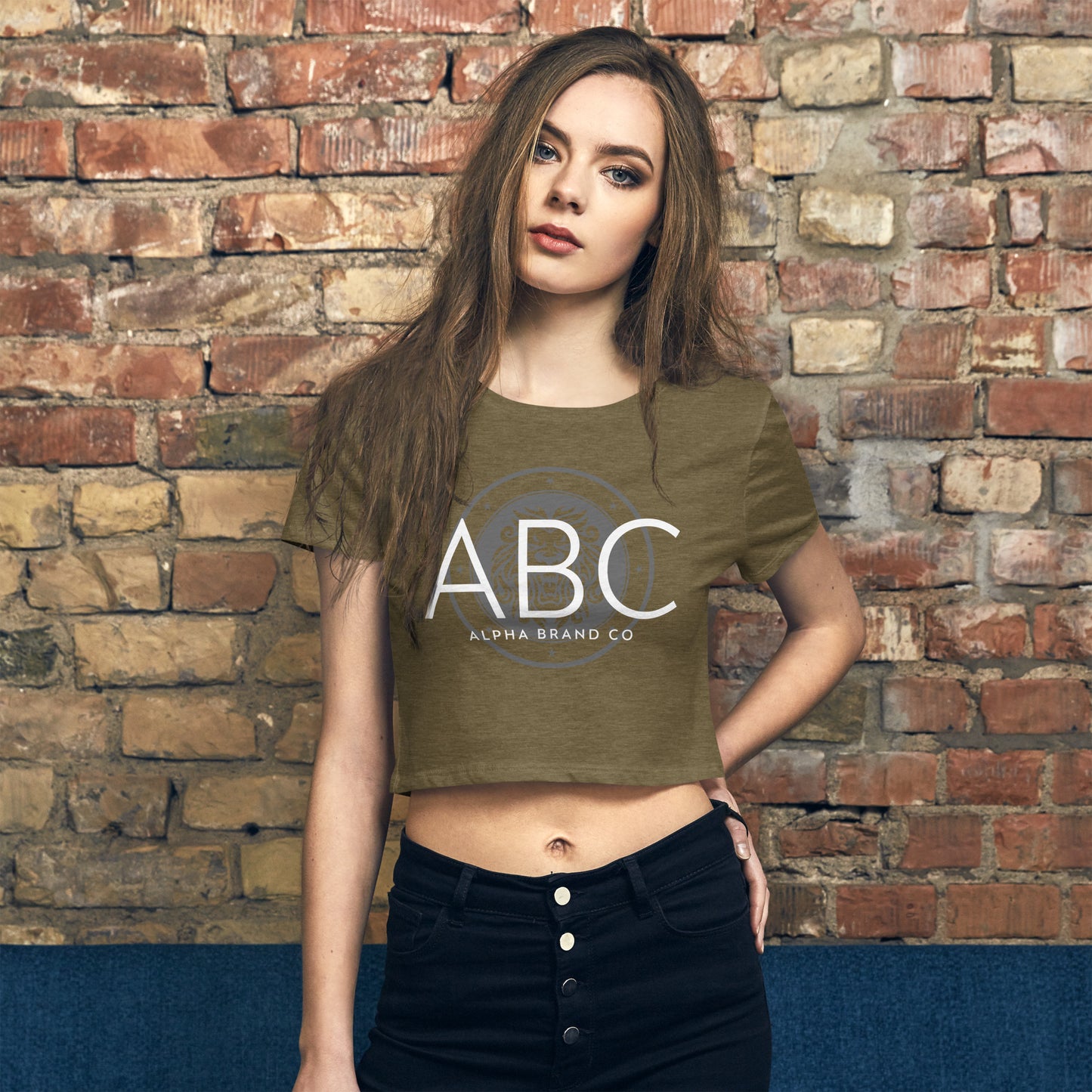 Alpha Brand Clean Logo Women’s Crop Tee